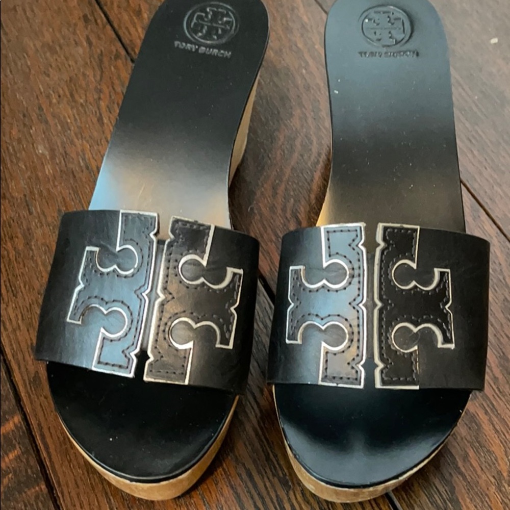 Tory Burch Black Platform Sandals